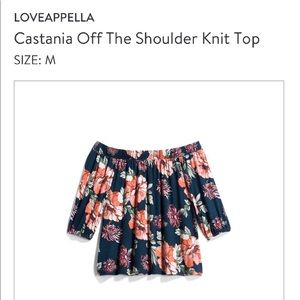 Loveapella off the shoulder knit top
